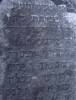 "... the married Leah daughter of Yitzhaq.  She died in a good name 10th day to the month of Kislev year 5657 as the abbreviated era.  May her soul be bound in the bond of everlasting life."

Translated by Heidi M. Szpek, Ph.D. (szpekh@cwu.edu), Assistant Professor of Religious Studies, Department of Philosophy and Religious Studies, Central Washington University, Ellensburg, WA 98926